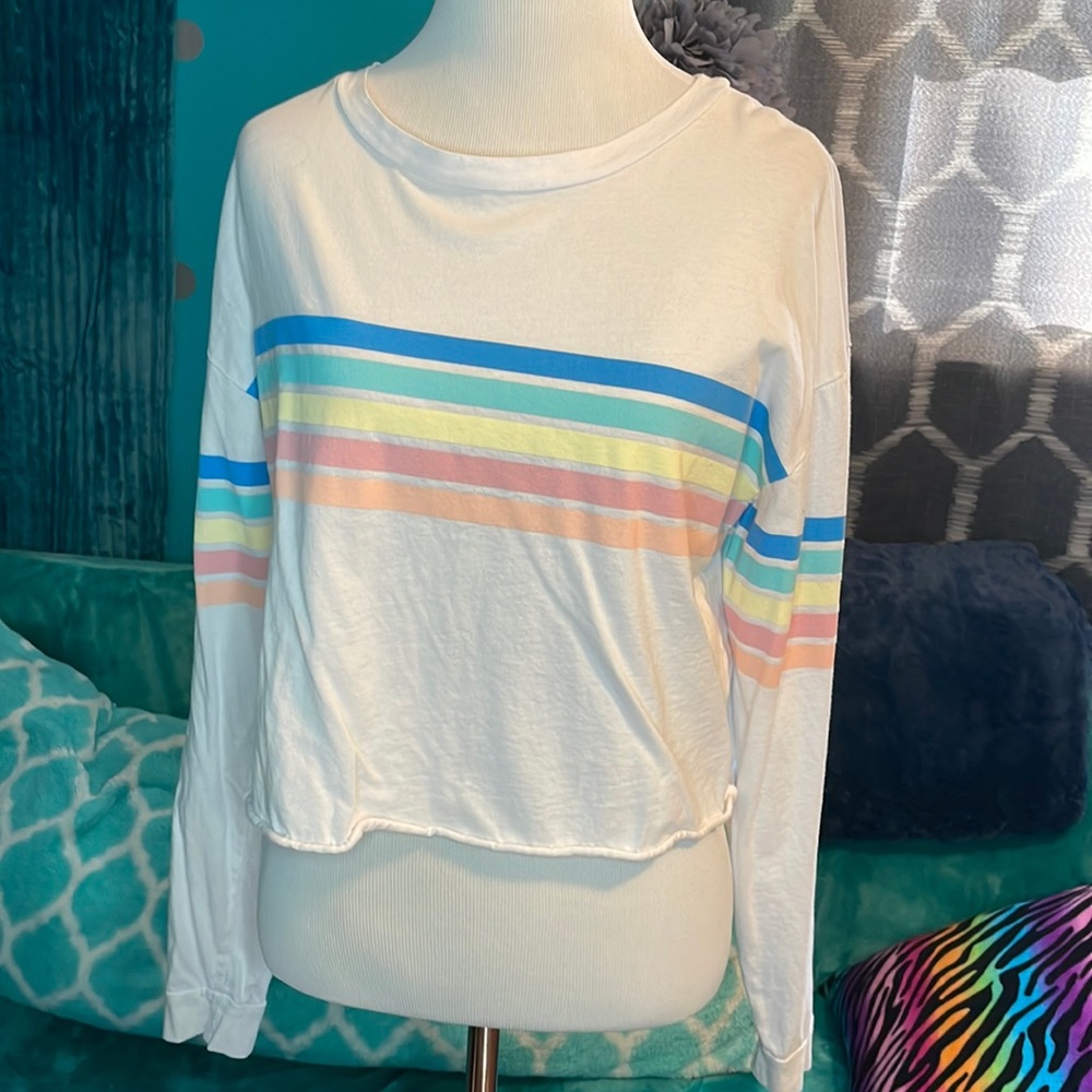 French Pastry White crop t-shirt